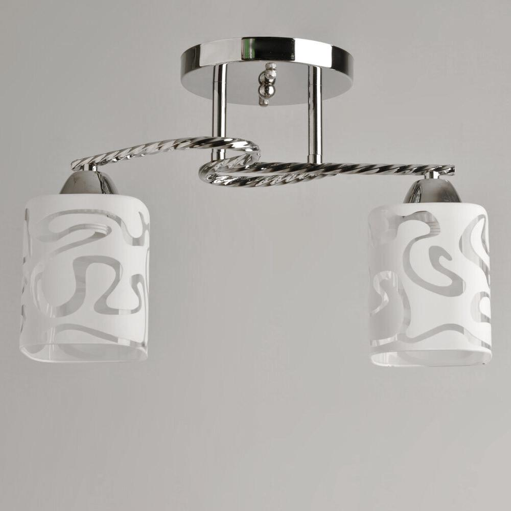 Люстра потолочная Lighthouse SRS-19444/2А CR Хром/Белый/Прозрачный