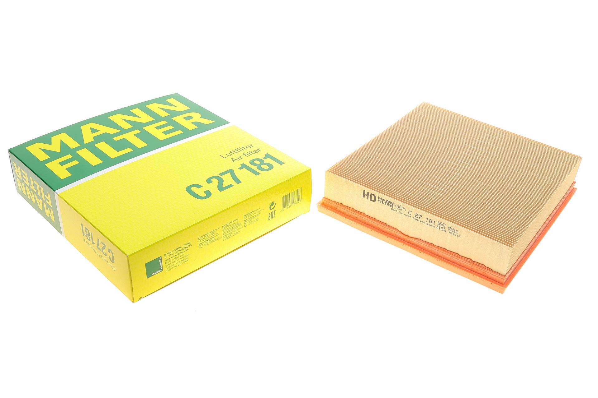 Фільтр повітряний Mann-Filter для Opel Omega B 2,0TDI/2,0-2,2 16V/2,2DTI/2,5TD/i/2,6-3,2 V6 94-03- (C 27 181)