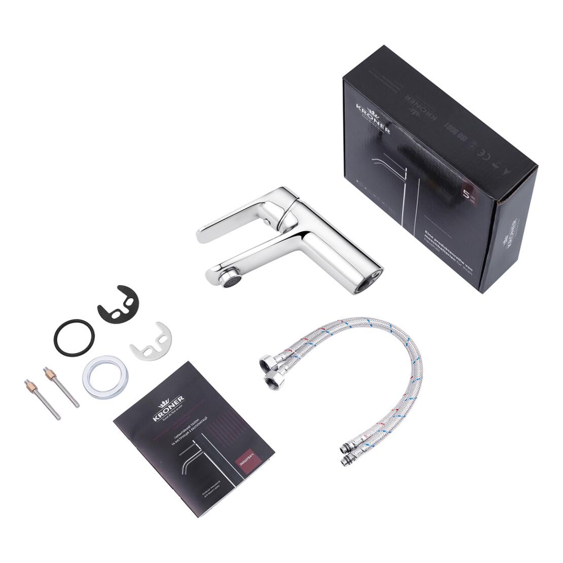 Смеситель для раковины Kroner KRP Dorn C010 Хром (CV033918) - фото 7 Смеситель для раковины Kroner KRP Dorn C010 Хром (CV033918) - фото 7