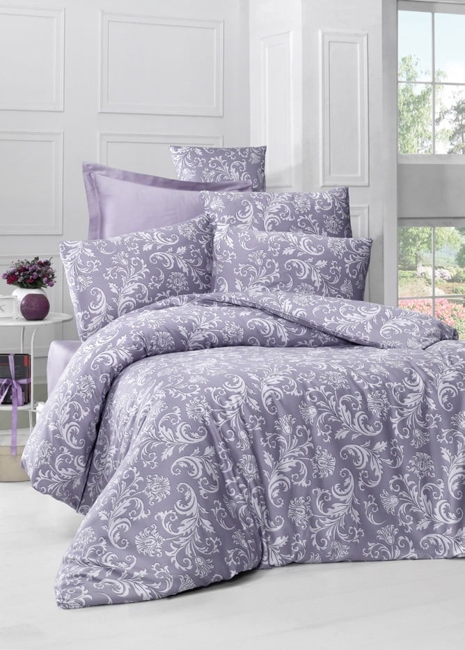 Комплект постельного белья Victoria Sateen Verano 200х220 см/50х70 см 2 шт./70х70 см 2 шт. Сиреневый