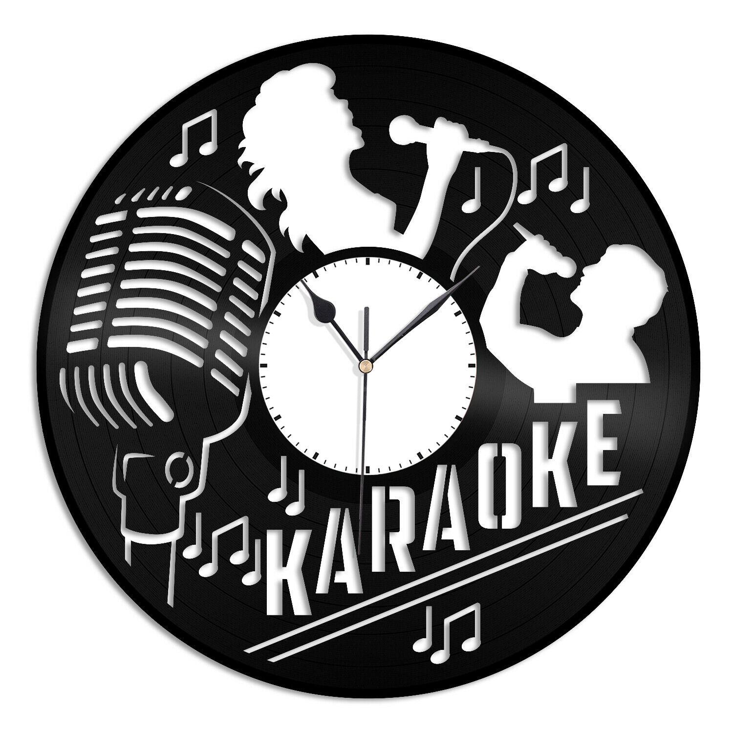 Часы настенные Караоке 1808 из виниловой пластинки