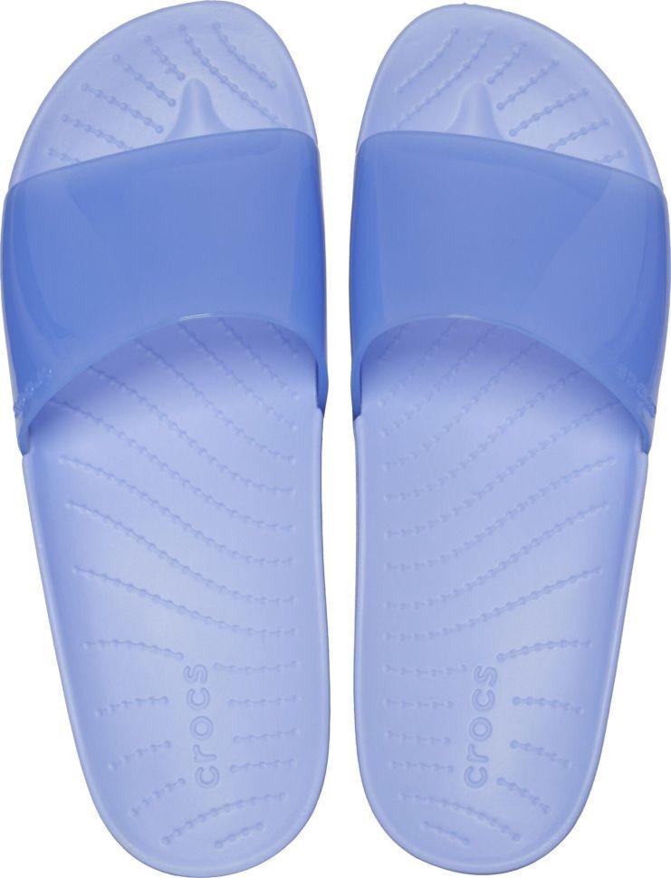 Шльопанці жіночі утеплені Crocs Slide Splash Moon Jelly р. 40-41 Синій (11596) - фото 7