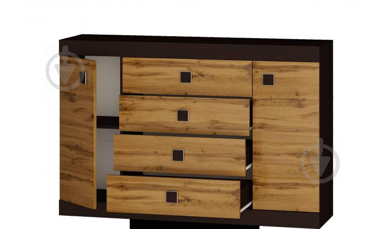 Большой комод Эверест на 4 ящика Соната-8 венге темный + аппалачи  (EVR-2014)
