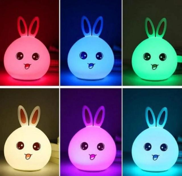 Світильник-нічник силіконовий Кролик Rabbit silicone lamp 218 на акумуляторі світлодіодний (13059724) - фото 4