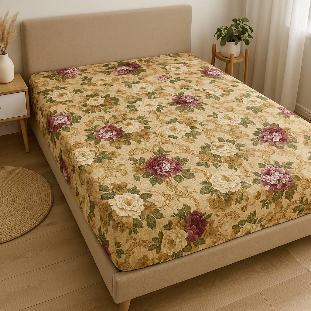 Простынь на резинке Flower Paradise бязь 160х200 см (G-15-04fp/WP/x160)