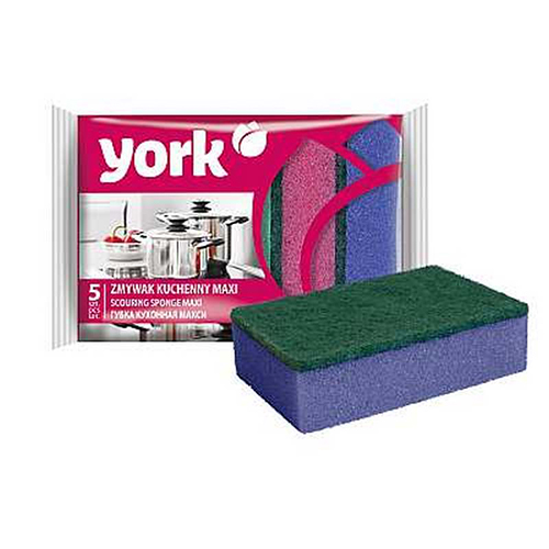 Губка для посуду York MAXI 5 шт. Губка для посуду York MAXI 5 шт.