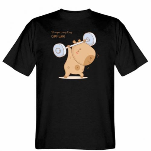 Футболка мужская Gildan Капибара со штангой S Черный (19286002-2-210213-S) Футболка мужская Gildan Капибара со штангой S Черный (19286002-2-210213-S)