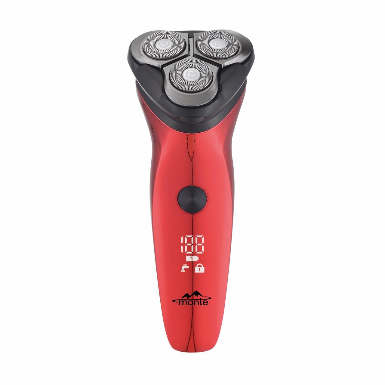 Электробритва-триммер роторная аккумуляторная Monte MT-5006R Li-ion USB сухое/влажное бритье до 60 мин LCD-дисплей IPX6 5 Вт (33348744)