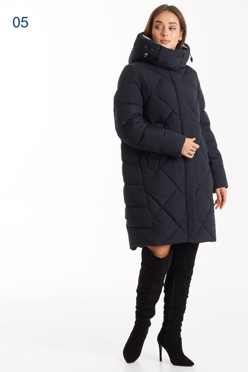 Пуховик кокон Armilise р. 54 Синій (397s\54) - фото 6 Пуховик кокон Armilise р. 54 Синій (397s\54) - фото 6