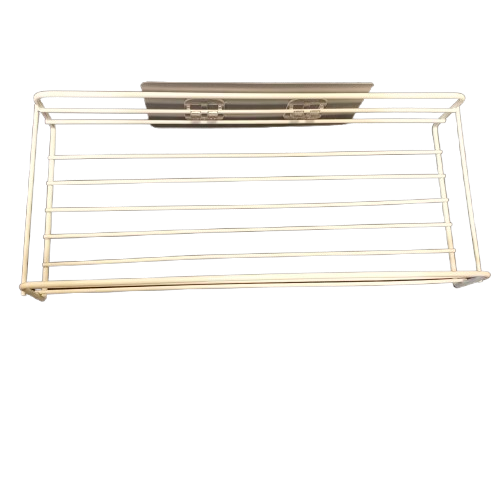 Полка прямая навесная металлическая для ванной комнаты 27 см Белый (23864207)