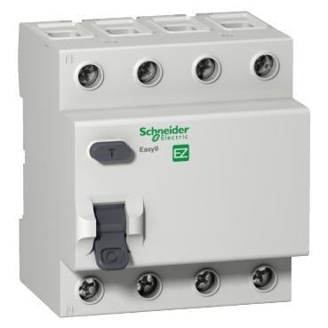 Выключатель дифференциальный УЗО Schneider Electric Easy9 4Р 25А 30мА тип АС (00000056443)