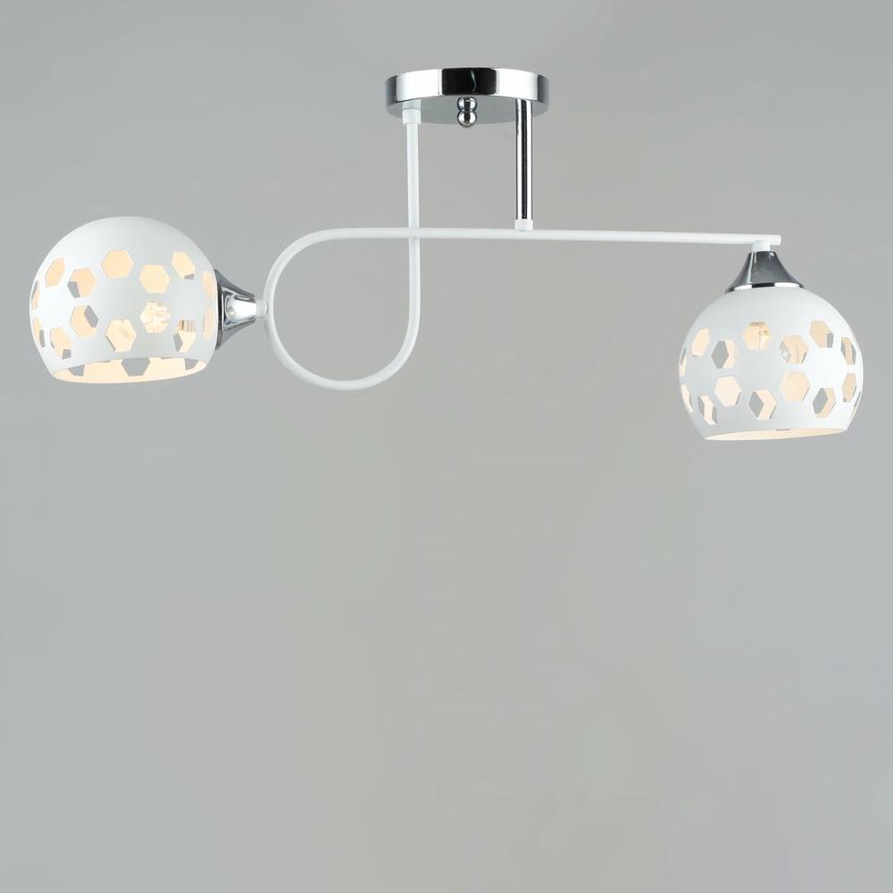 Люстра потолочная декоративная Lighthouse SRS-19776/2 WT/CR Хром/Белый