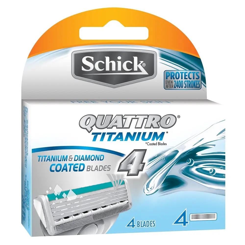 Сменные кассеты для бритья Schick Quattro Titanium 4 шт.(4891228460174)