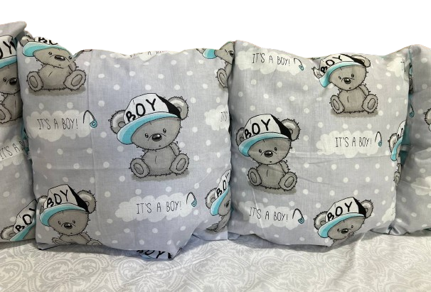 Бортики в кроватку Мишки It's a boy 12 подушек (1567) - фото 9 Бортики в кроватку Мишки It's a boy 12 подушек (1567) - фото 9
