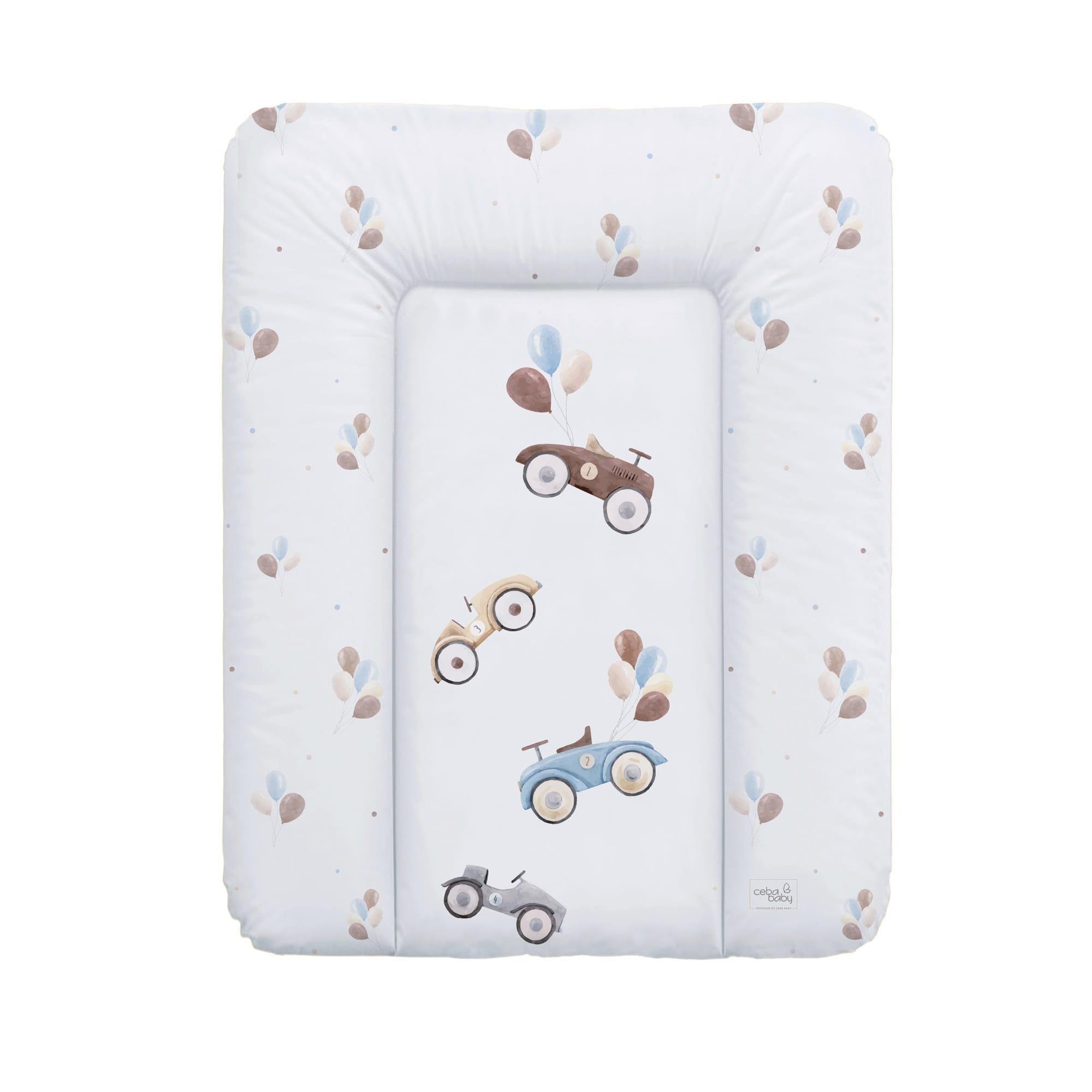 Матрац cповивальний Cebababy Retro Autumn W-143-000-640 Retro Cars 50x70 см Білий