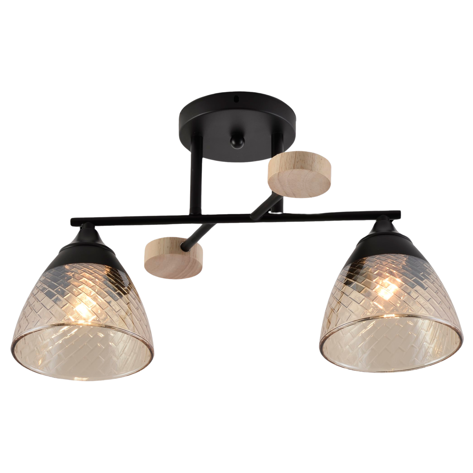 Люстра стельова Valeso V XA1527/2 BK+WOOD (000041215)