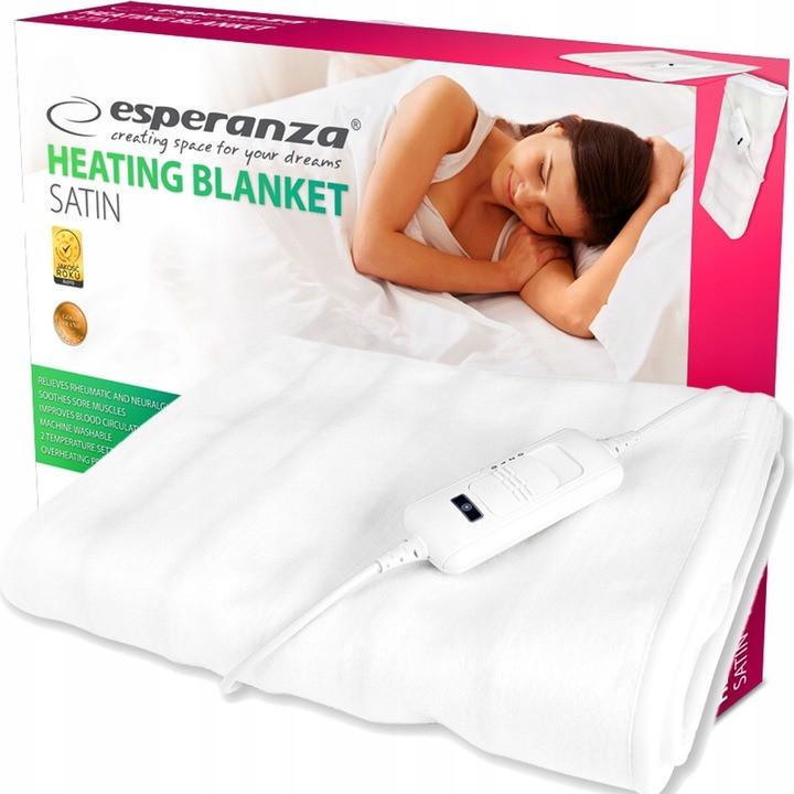 Электропростынь с подогревом Esperanza EHB002 SATIN 60 Вт 3 уровня 150x80 см Электропростынь с подогревом Esperanza EHB002 SATIN 60 Вт 3 уровня 150x80 см