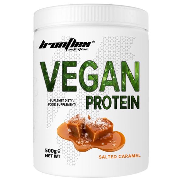 Протеїн IronFlex Vegan Protein Salted caramel 500 г/17 порцій (24159922)