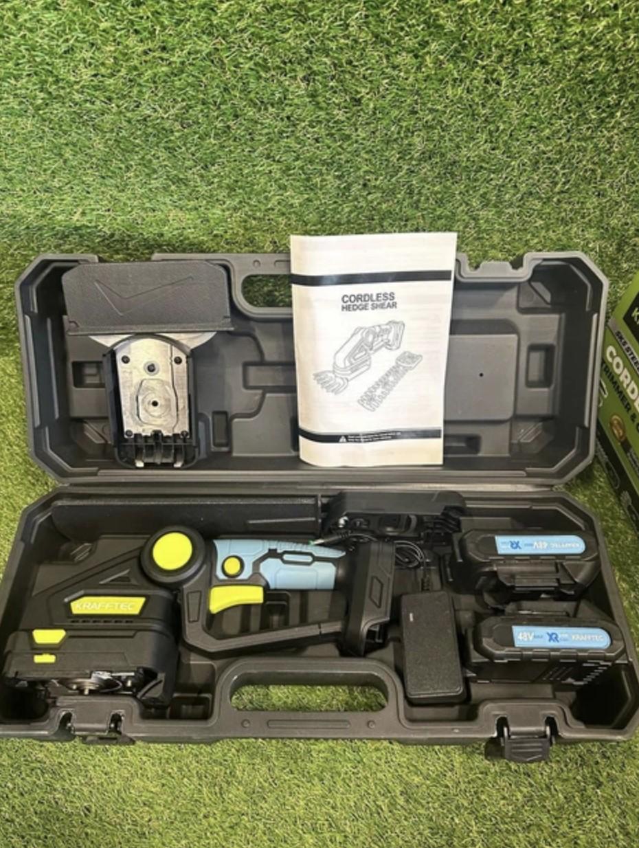 Кусторез аккумуляторный Krafftec 48V/6AP для ухода за газоном и кустами универсальный (897) - фото 3 Кусторез аккумуляторный Krafftec 48V/6AP для ухода за газоном и кустами универсальный (897) - фото 3