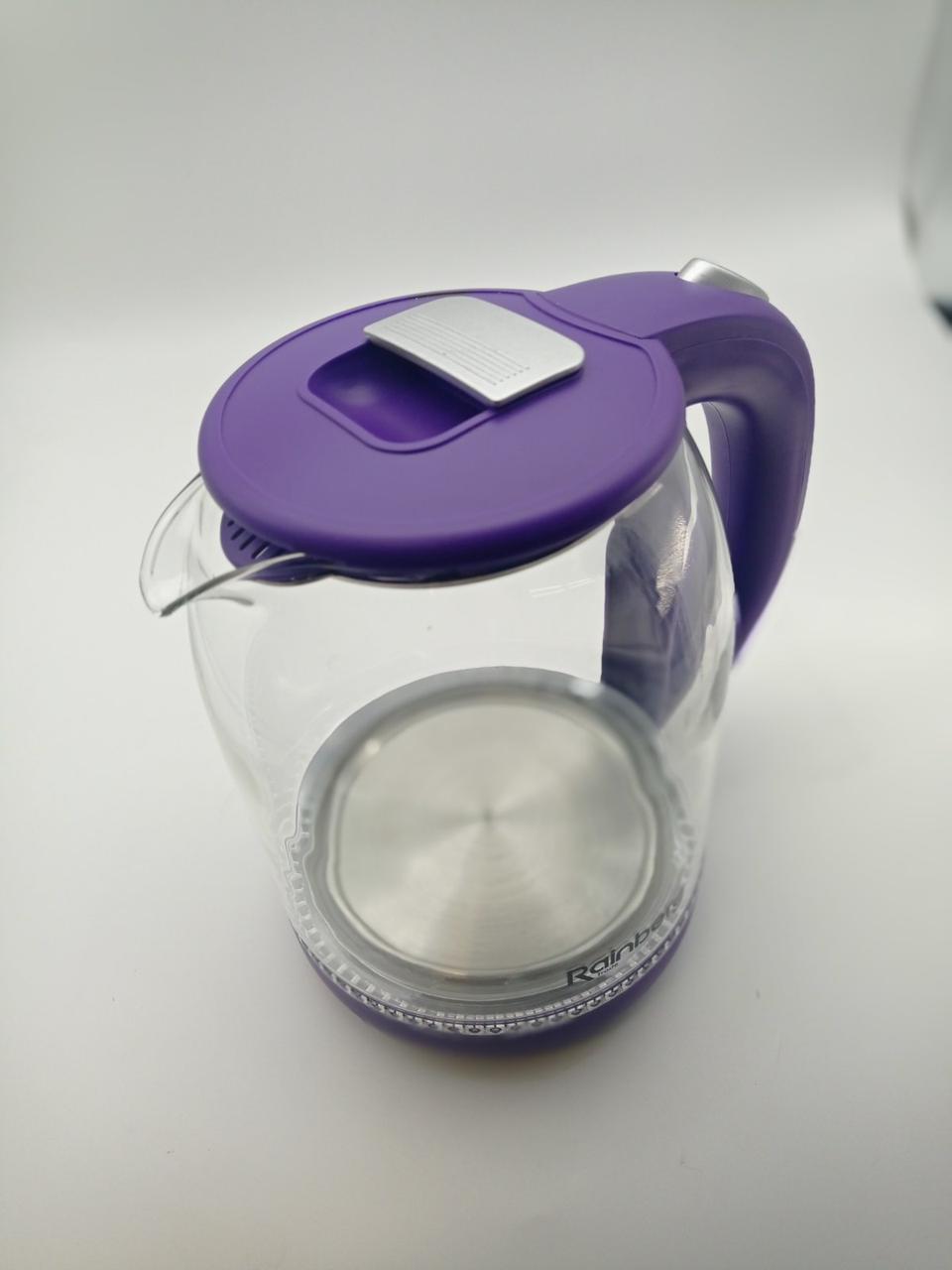 Электрочайник дисковый Rainberg RB 2218 с индикатором уровня воды Фиолетовый (0034) - фото 3