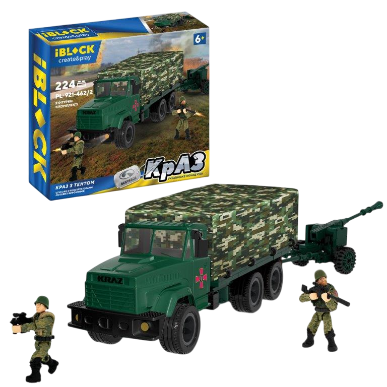 Конструктор Армія КрАЗ з тентом PL-921-462 37x5x26x6 см 224 деталі (MTT-174963)