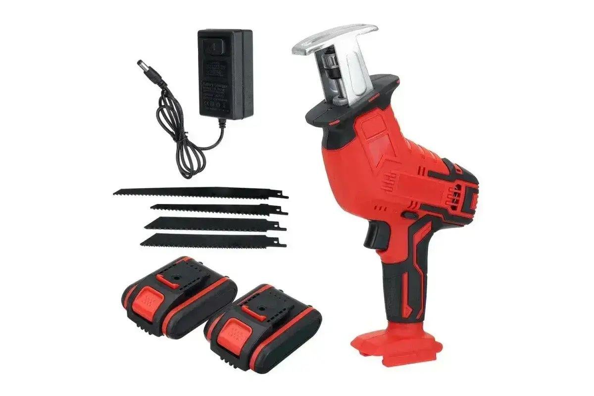 Сабельная пила 3280 об/мин Li‑Ion 48V 2 аккумулятора аккумуляторная с подсветкой и индикатором заряда (opt-104478)