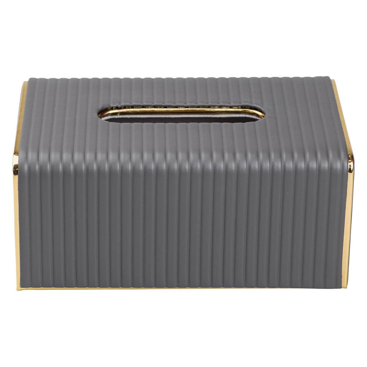 Серветниця з екошкіри прямокутна HP-3-203G 21,5х13х9 см Сірий (A-033503) - фото 1 Серветниця з екошкіри прямокутна HP-3-203G 21,5х13х9 см Сірий (A-033503) - фото 1