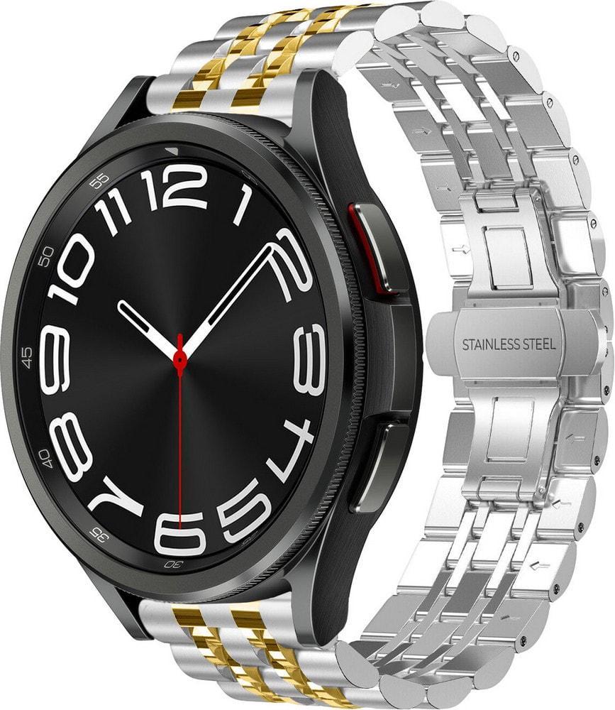 Браслет металлический Spinye Line для Galaxy Watch 6 Classic 43 мм Silver Gold (37647-67)