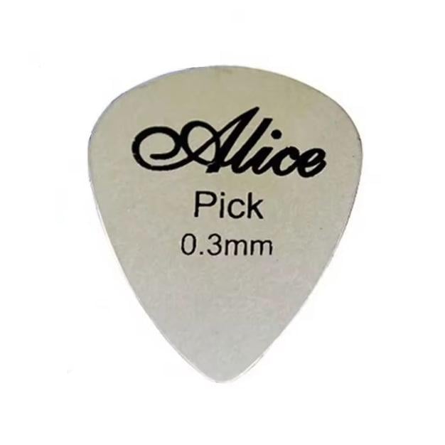 Медиатор для гитары Alice металлический 0,3мм 1 шт. Серебристый (30295104)