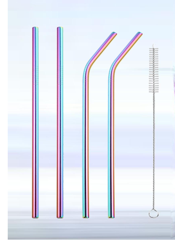 Набор металлических трубочек для фреша 6002 6 пр. хамелеон (4259102) Набор металлических трубочек для фреша 6002 6 пр. хамелеон (4259102)