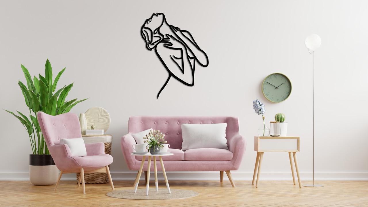 Декоративное панно на стену Upwood Decor Girl Features 44,5х35 см Black (1525836953)