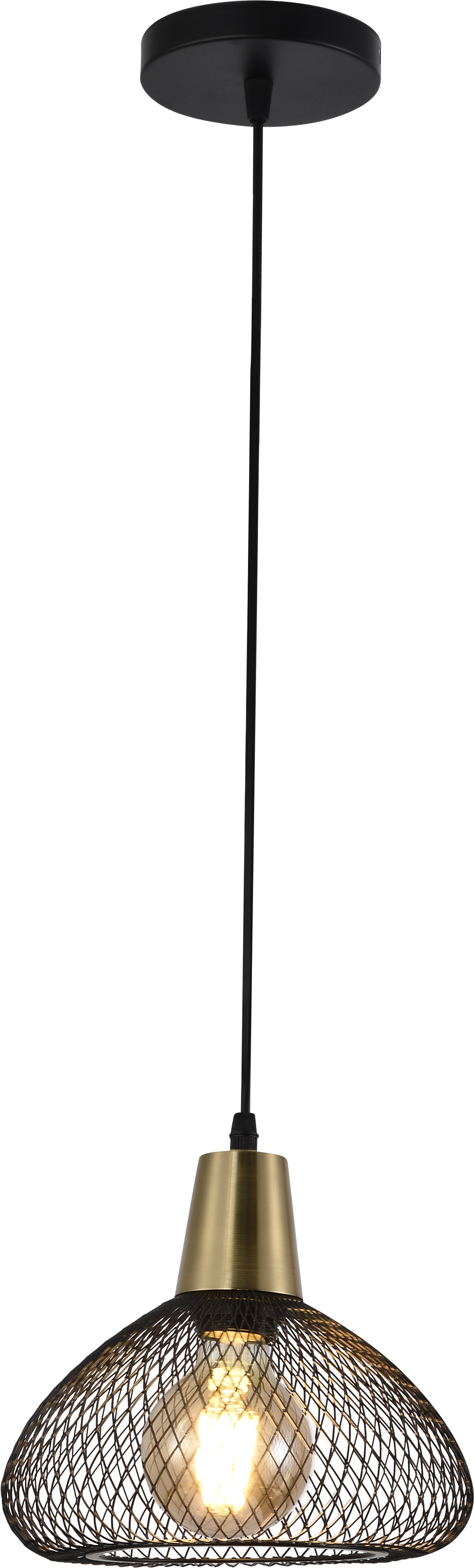 Люстра подвесная лофт Sirius XA3204/1 BK+COPPER (000041494)