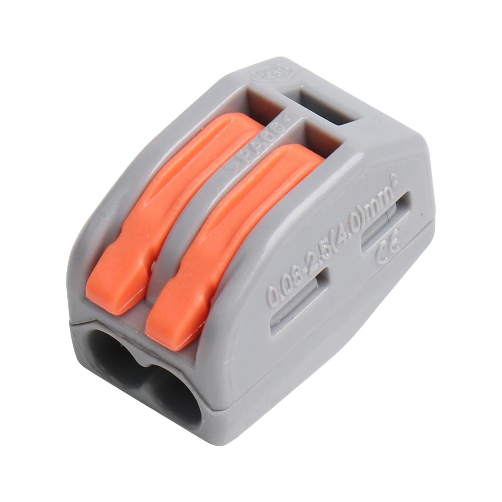 Клема швидкого монтажу Prolum RT-412 ПВХ ділима з'єднувальна 2 гнізда (503041) Клема швидкого монтажу Prolum RT-412 ПВХ ділима з'єднувальна 2 гнізда (503041)