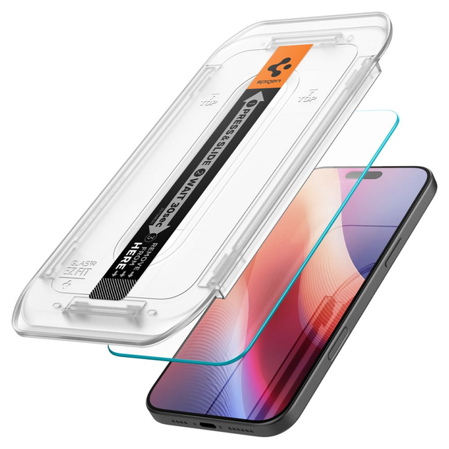 Захисне скло для телефону Spigen EZ FIT GLAS.tR for iPhone 16 Pro Max 1 шт. Clear (AGL07914) - фото 2 Захисне скло для телефону Spigen EZ FIT GLAS.tR for iPhone 16 Pro Max 1 шт. Clear (AGL07914) - фото 2