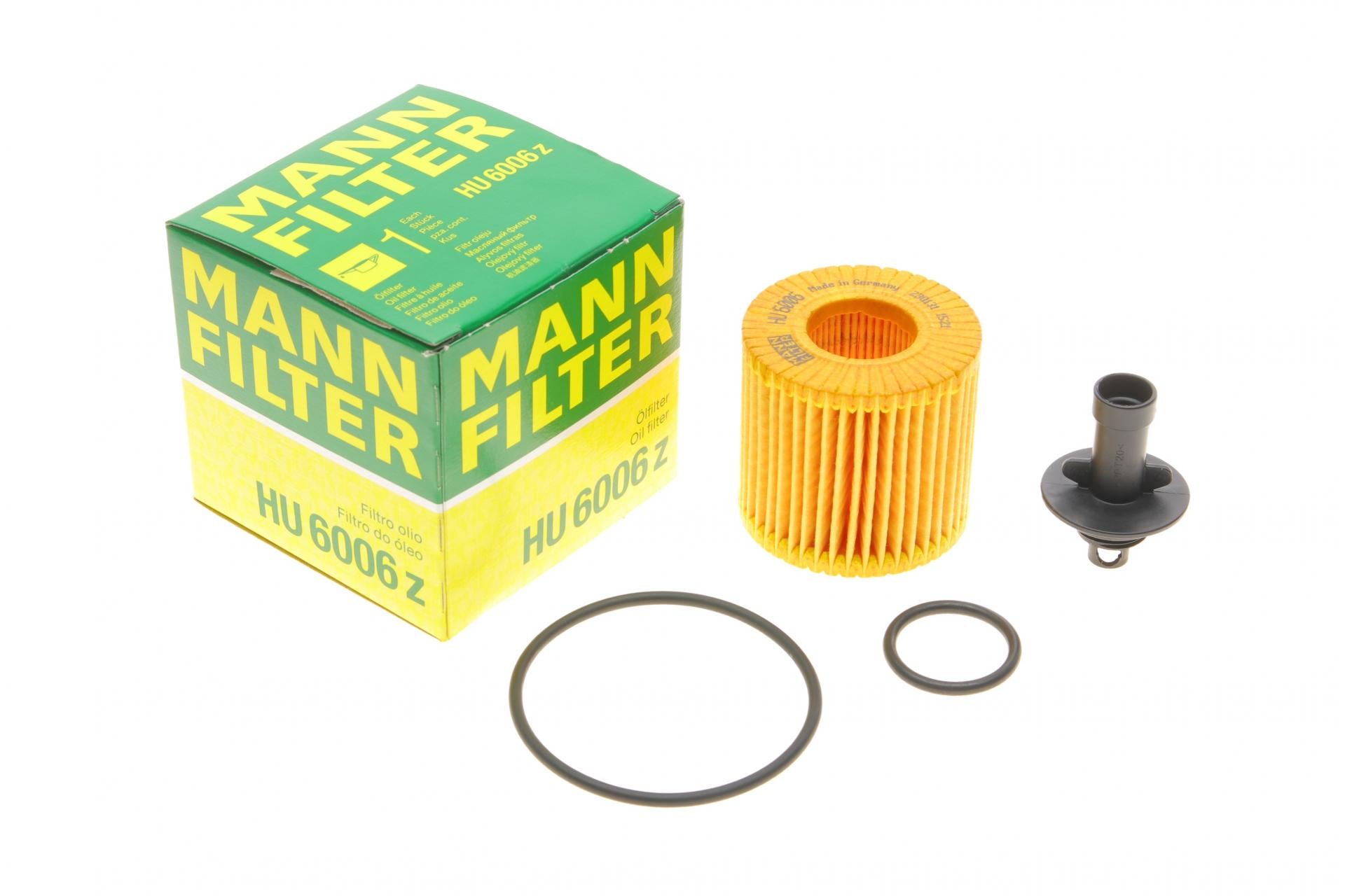 Фильтр масляный Mann-Filter для Toyota Rav4/Avensis/Land Cruiser 1,6i-2,8D 08- (HU 6006 Z)