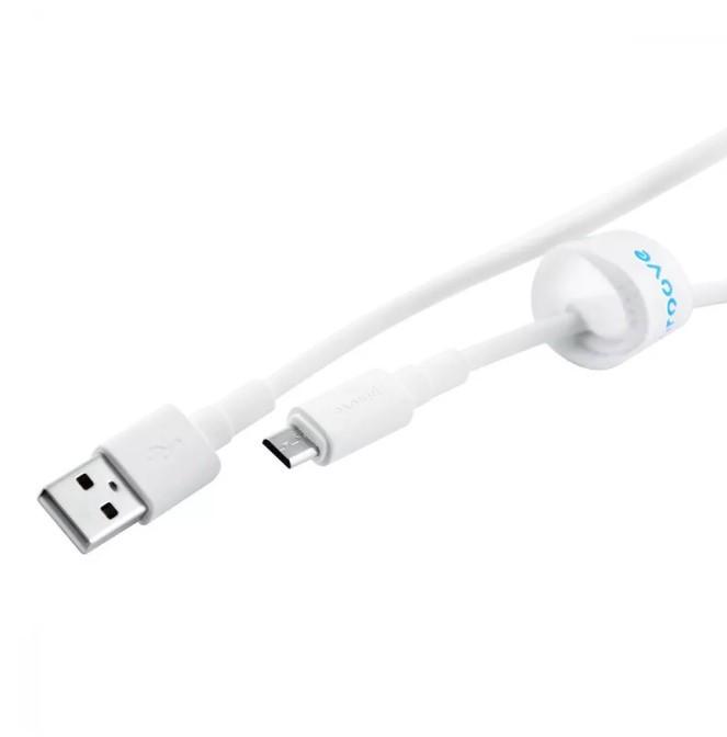 Кабель Proove Small Silicone Micro USB 2,4A 1 м White (2325002503) - фото 2 Кабель Proove Small Silicone Micro USB 2,4A 1 м White (2325002503) - фото 2