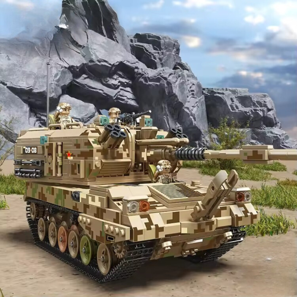 Конструктор детский Самоходная артиллерийская установка 1648 деталей Хаки (2402604491) - фото 3 Конструктор детский Самоходная артиллерийская установка 1648 деталей Хаки (2402604491) - фото 3