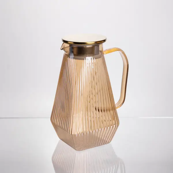 Набор кувшин со стаканами рифленые 1,8/0,2 л Янтарный - фото 2