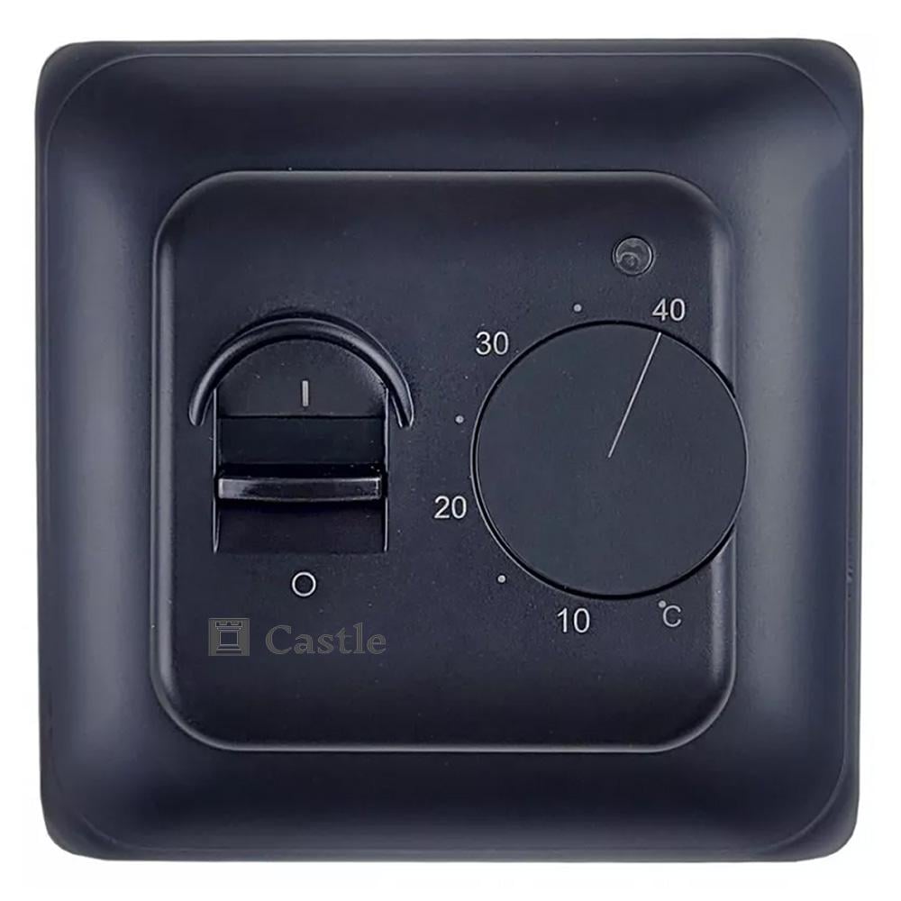 Терморегулятор Castle RTC 70.26 Черный матовый Терморегулятор Castle RTC 70.26 Черный матовый