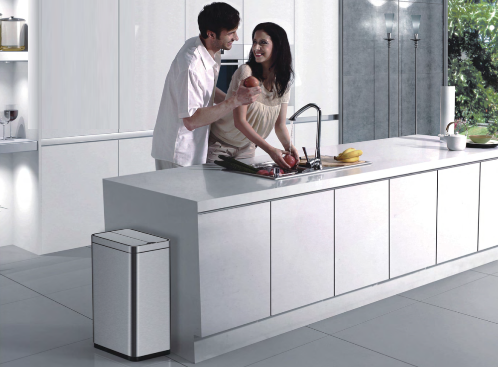 Мусорное ведро сенсорное Koer TC-020112-02 прямоугольное 12 л Нержавеющая сталь (KR5582) - фото 5