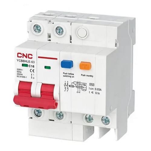 Выключатель дифференциальный автоматический CNC YCB6HLE С 25А 3P N 30mA (Б00029593) Выключатель дифференциальный автоматический CNC YCB6HLE С 25А 3P N 30mA (Б00029593)