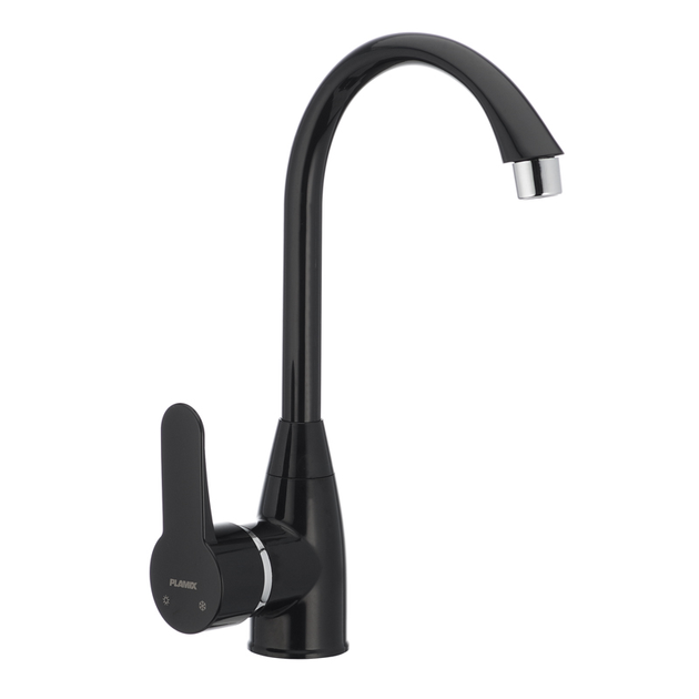 Смеситель кухонный PLAMIX Mario-011 Black без подводки