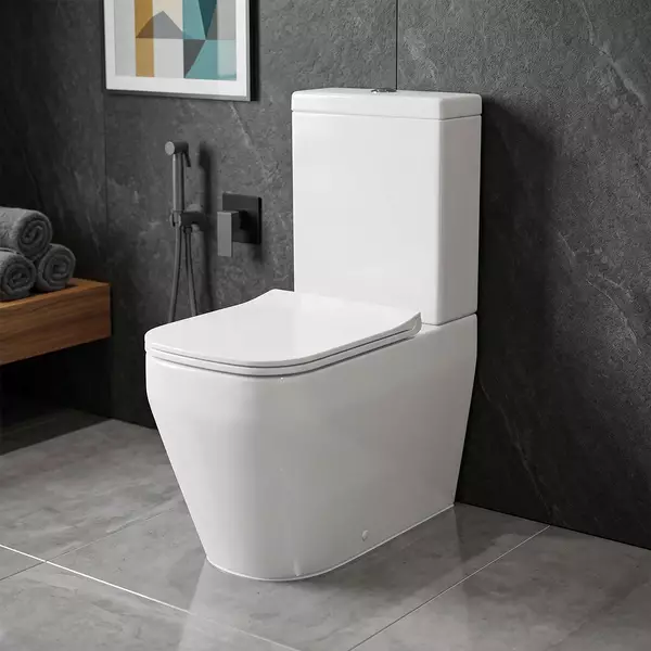 Унитаз-компакт Devit Optima 3110140 безобедочный с крышкой Soft-Close (35548008)