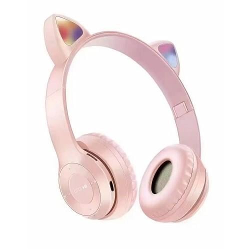 Наушники беспроводные Cat Miu Star P47 Bluetooth с ушками и подсветкой (01803-6)