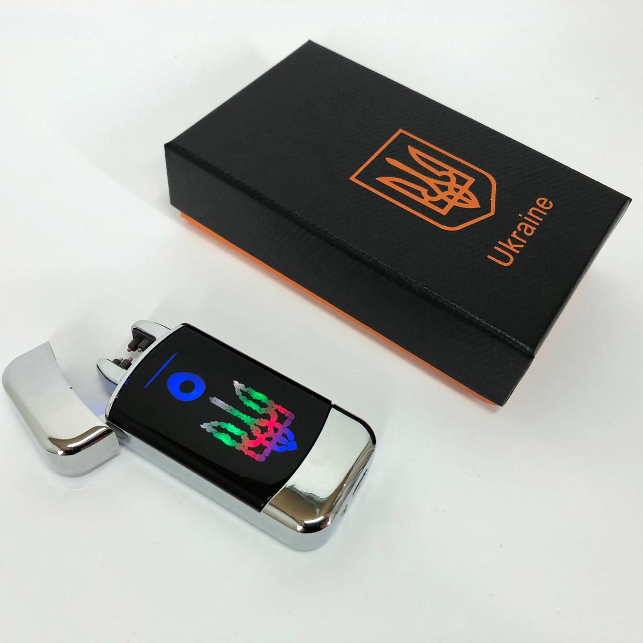 Зажигалка дуговая электроимпульсная зажигалка с USB-зарядкой Украина Lighter Серебристый (HL-439) - фото 5 Зажигалка дуговая электроимпульсная зажигалка с USB-зарядкой Украина Lighter Серебристый (HL-439) - фото 5