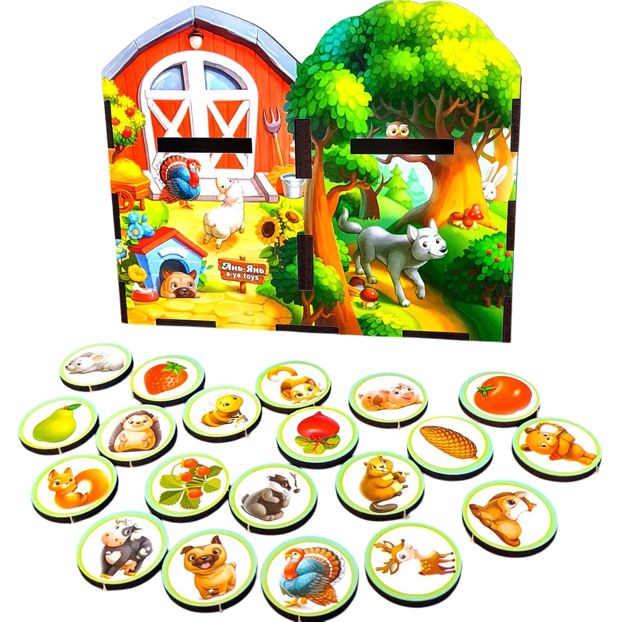 Настільна гра Ubumblebees Дикі та домашні тварини Різнокольоровий (SR-113-N-27)