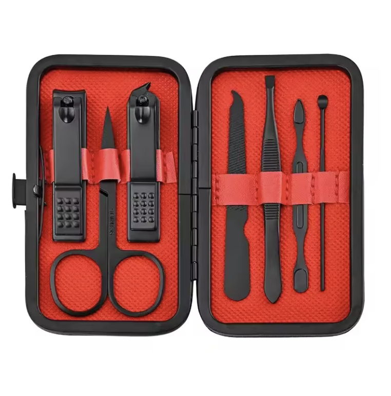 Набір для манікюру/педикюру 7в1 в футлярі Чорний матовий (29468587) - фото 2 Набір для манікюру/педикюру 7в1 в футлярі Чорний матовий (29468587) - фото 2