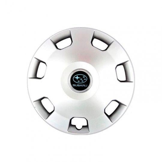 Автомобильные колпаки SKS 207 R14 с логотипом Subaru 4 шт. Серебристый