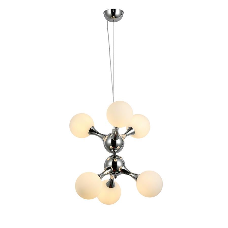 Люстра молекула подвесная 7529816-6 CR/WH Хром/Белый - фото 2 Люстра молекула подвесная 7529816-6 CR/WH Хром/Белый - фото 2