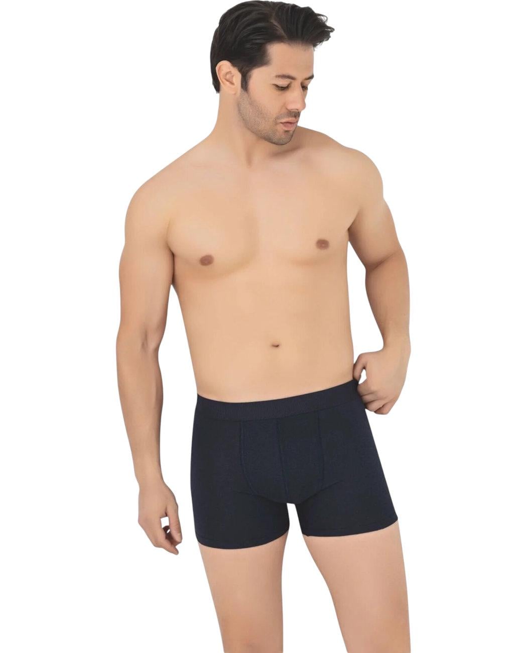 Трусы-боксеры мужские Donset DSPLAIN1NAVY однотонные S Темно-синий (29384757757532)